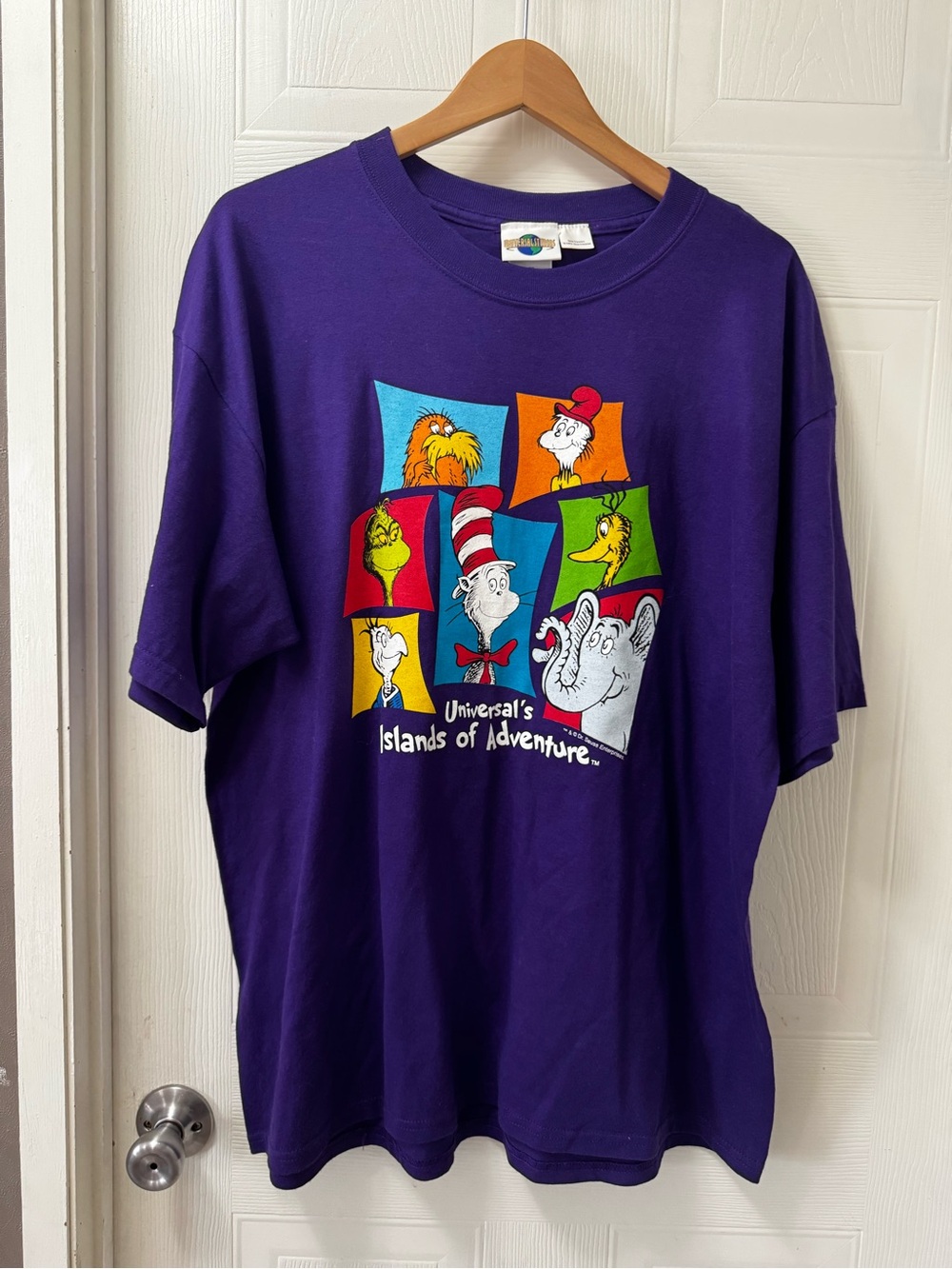 Universal Dr. Seuss Kids Tee - Purple with Multicolor Character Panels